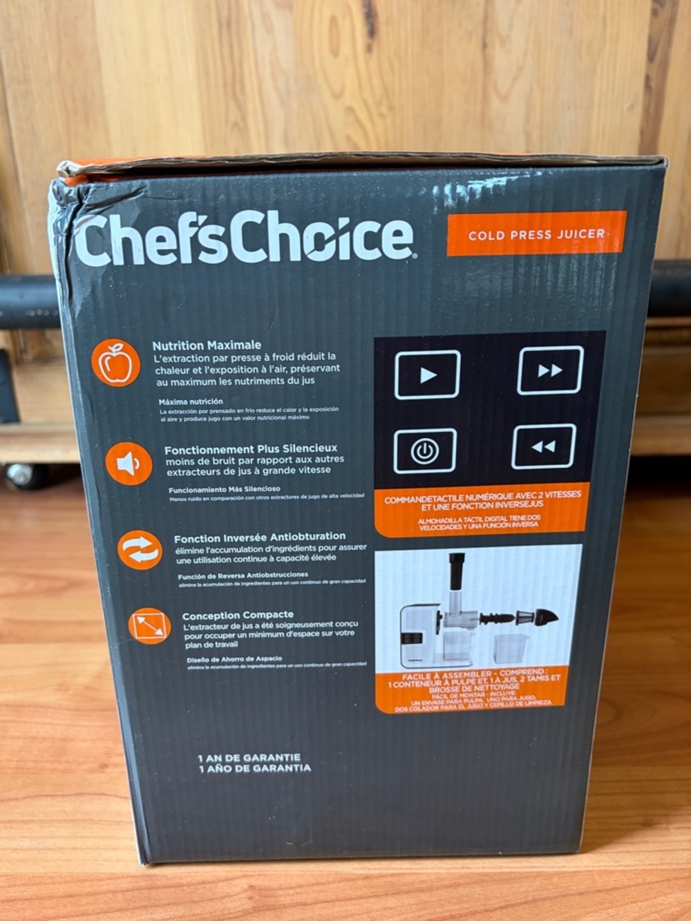 Chef’sChoice NWT White Cold Press Juicer with Digital Touch Pad - Picture 3 of 3